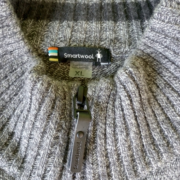 Smartwool Ripple Ridge 1/2 Zip Grey Size XL - Picture 4 of 9